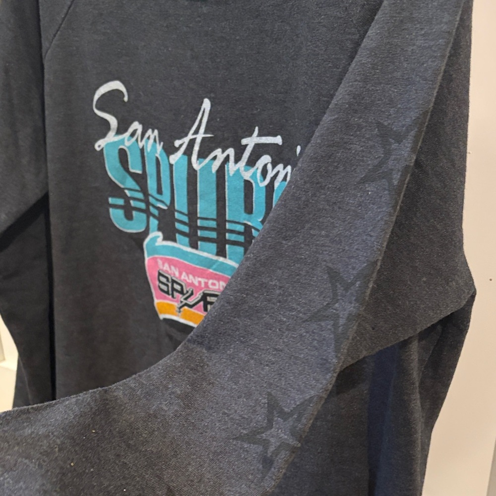 Mitchell & Ness San Antonio Spurs Charcoal Sweater - Picture 3 of 5